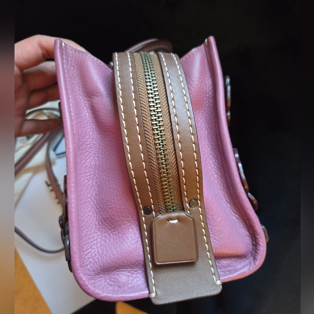 Coach Rogue 25 Tea Rose Applique Satchel - Dusty Pink New Without Tags - Picture 7 of 11